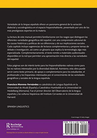 Variedades De La Lengua Espaola - Fr Moreno-Fern Ndez [KSIĄŻKA]