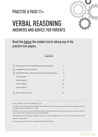 Verbal Reasoning Test Papers - Peter Williams [KSIĄŻKA]