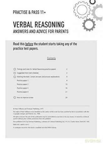 Verbal Reasoning Test Papers - Peter Williams [KSIĄŻKA]