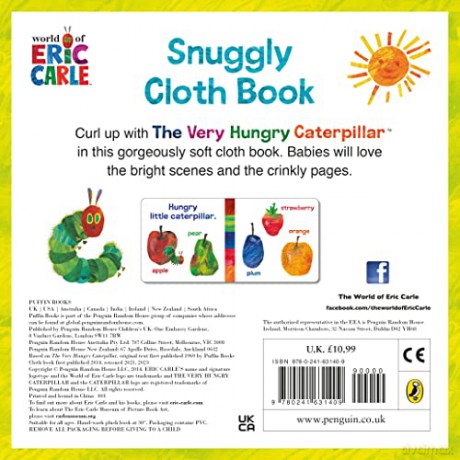 Very Hungry Caterpillar Cloth Book - Eric Carle [KSIĄŻKA]