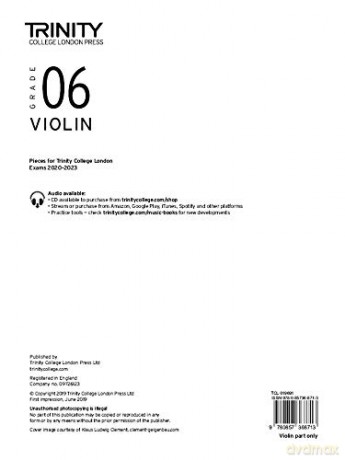 Violin 20202023 Grade 6 Part Only - Trin College London [KSIĄŻKA]