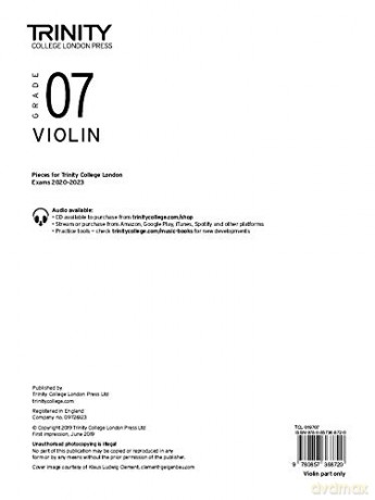 Violin 20202023 Grade 7 Part Only - Trin College London [KSIĄŻKA]