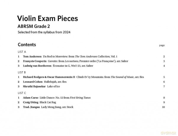 Violin Exam Pieces From 2024 Abrsm Grade [KSIĄŻKA]