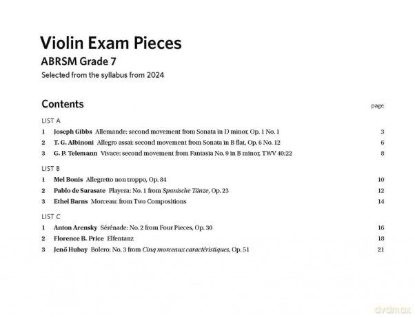 Violin Exam Pieces From 2024 Abrsm Grade [KSIĄŻKA]