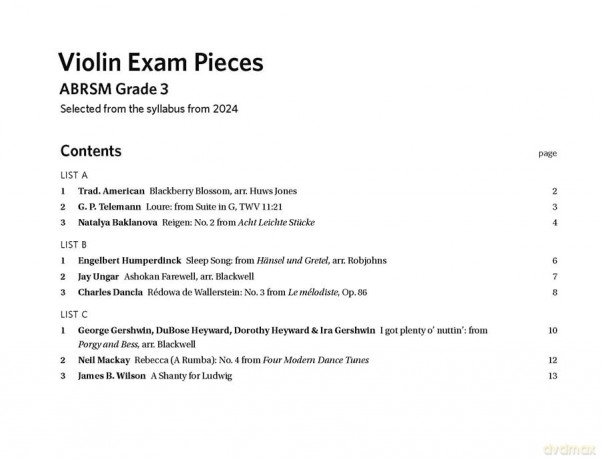 Violin Exam Pieces From 2024 Abrsm Grade [KSIĄŻKA]