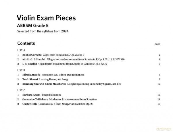 Violin Exam Pieces From 2024 Abrsm Grade [KSIĄŻKA]