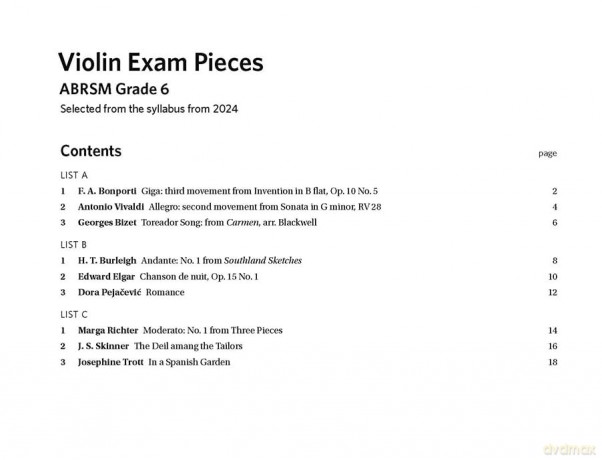 Violin Exam Pieces From 2024 Abrsm Grade [KSIĄŻKA]