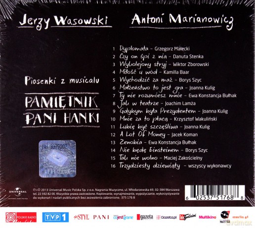 Pamiętniki Pani Hanki Piosenki Z Musicalu [CD]