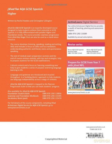 Viva Aqa Gcse Spanish Higher Student Boo - Rachel Hawkes [KSIĄŻKA]