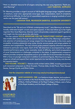 Vocal Repertoire/Twenty First/Volume 2 - Jane Manning [KSIĄŻKA]