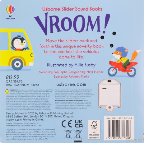 Vroom Sound Book - Sam Taplin [KSIĄŻKA]