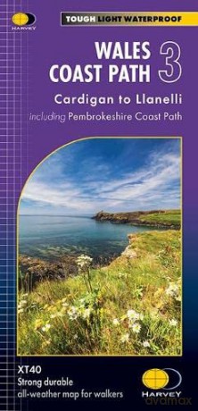 Wales Coast Path 3 Cardigan To Llanelli - Harvey Maps [KSIĄŻKA]
