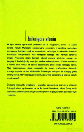 Zniknięcie słonia (pocket) - Murakami Haruki [KSIĄŻKA]