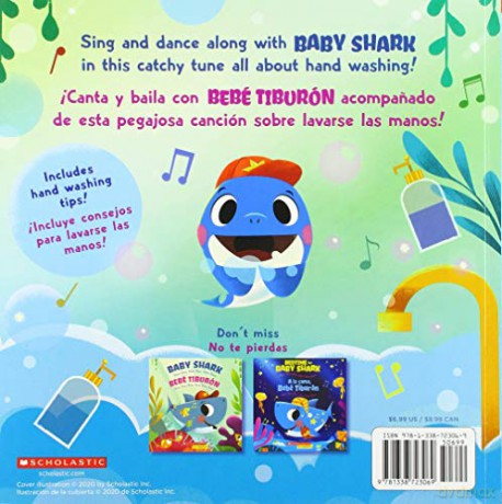 Wash Your Fins Baby Shark Bilingual - John John Bajet [KSIĄŻKA]