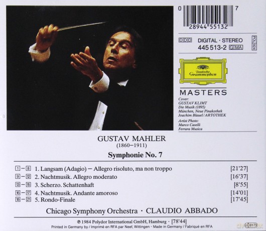 Masters Abbado: Mahler - Symphony N.7 [CD]