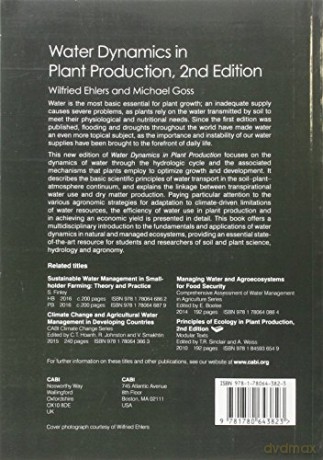 Water Dynamics In Plant Production 2e - Wilfred Ehlers [KSIĄŻKA]