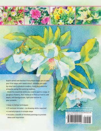 Watercolour Flowers For/Absolute Beginne - Fiona Peart [KSIĄŻKA]