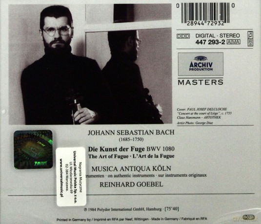 Masters Goebel,Musica Ant.Koln: Bach:Die Kunst Der Fuge [CD]
