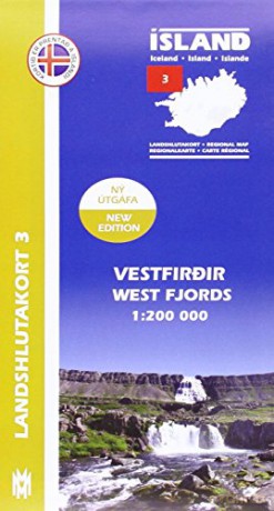 West Fjords Iceland Map 1 200 000 Region - Mal Menning [KSIĄŻKA]