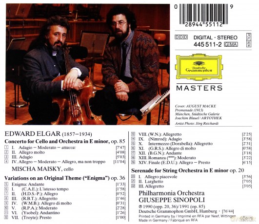 Masters Maisky,Sinopoli,Philh.Orch.: Elgar:Enigma Variations [CD]