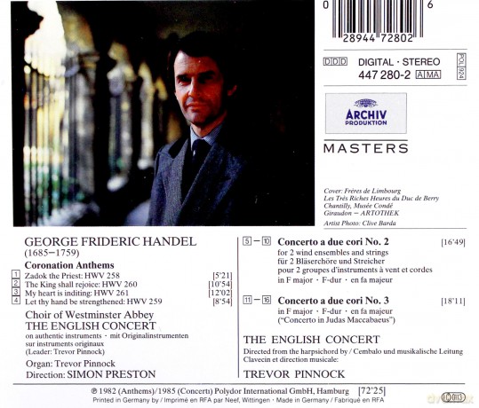 Masters Preston,Pinnock: Handel:Coronation Anthems [CD]