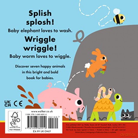 Wiggle Walk Wash Babys First Animals - Elliot Kruszynski [KSIĄŻKA]