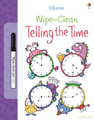Wipe Clean Telling The Time - Jessica Greenwell [KSIĄŻKA]