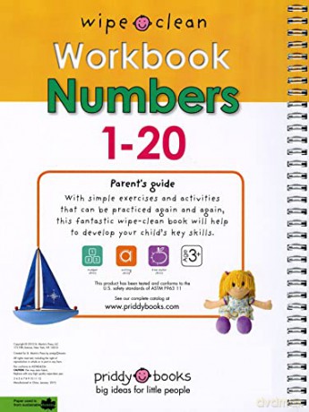 Wipe Clean Workbook Numbers 120 - Roger Priddy [KSIĄŻKA]