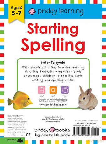 Wipe Clean Workbook Starting Spelling - Roger Priddy [KSIĄŻKA]