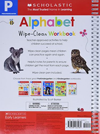 Wipeclean Workbook Prek Alphabetscholast - Scholastic [KSIĄŻKA]
