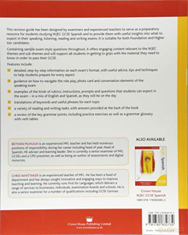 Wjec Gcse Revision Guide Spanish - Bethan Mchugh [KSIĄŻKA]