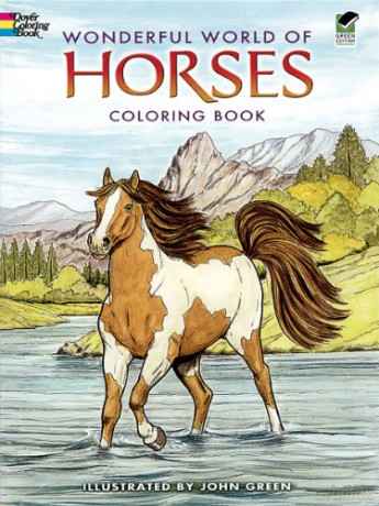 Wonderful World Of Horses Coloring Book - John Green [KSIĄŻKA]