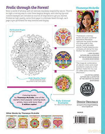 Woodland Mandalas Coloring Book - Thaneeya Mcardle [KSIĄŻKA]