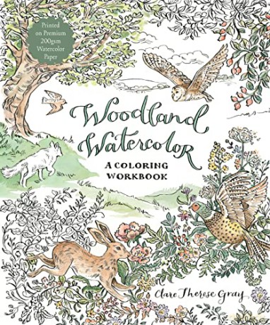 Woodland Watercolor Coloring Workbook - Clare Therese Gray [KSIĄŻKA]