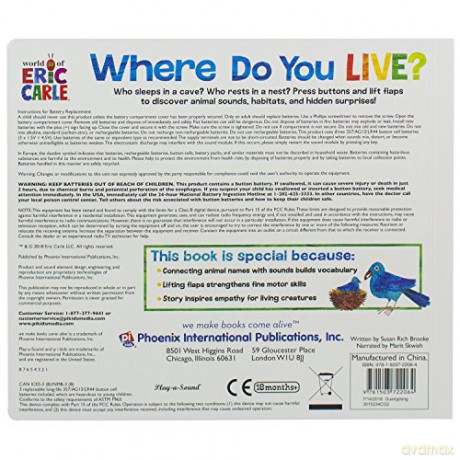 World Of Eric Carle Home 5 Button Bd Bk - Eric Carle [KSIĄŻKA]