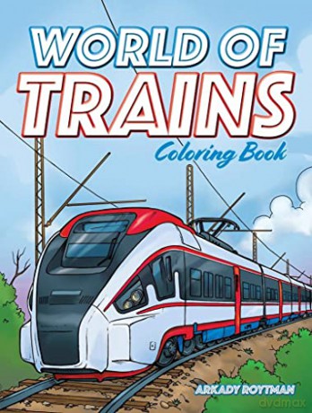 World Of Trains Coloring Book - Arkady Roytman [KSIĄŻKA]