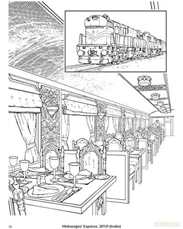 World Of Trains Coloring Book - Arkady Roytman [KSIĄŻKA]