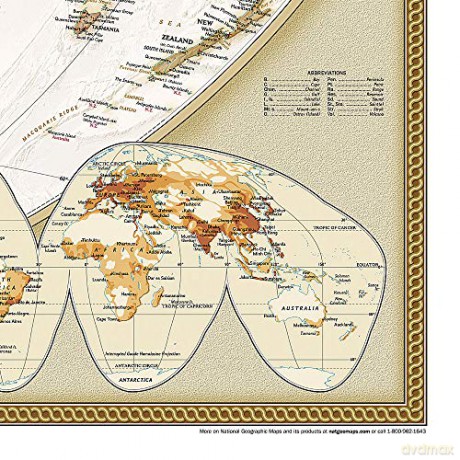 World Pol Flat Map Enlarged Antique Ng - National Geographic [KSIĄŻKA]