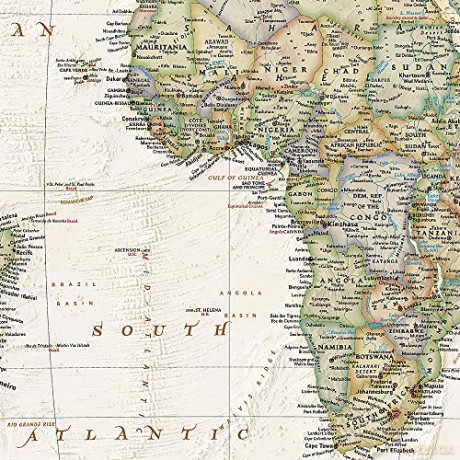 World Pol Flat Map Enlarged Antique Ng - National Geographic [KSIĄŻKA]