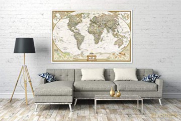 World Pol Flat Map Enlarged Antique Ng - National Geographic [KSIĄŻKA]