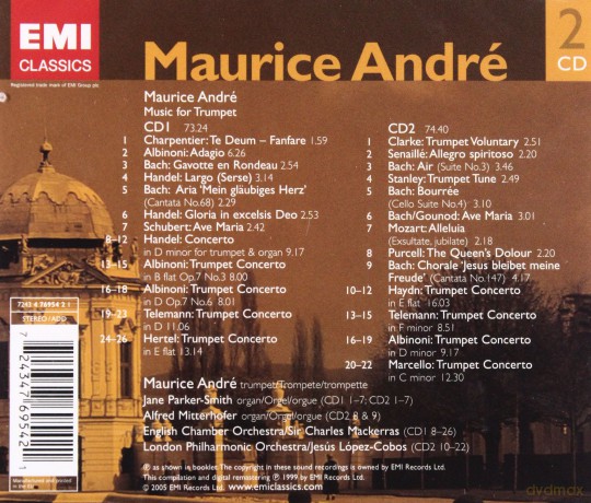 Maurice Andre: Gemini-Music For Trumpet [2CD]