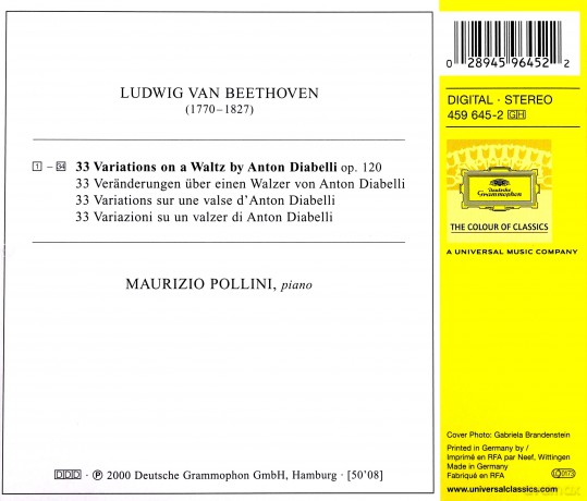 Maurizio Pollini: Beethoven: Diabelli Variations [CD]