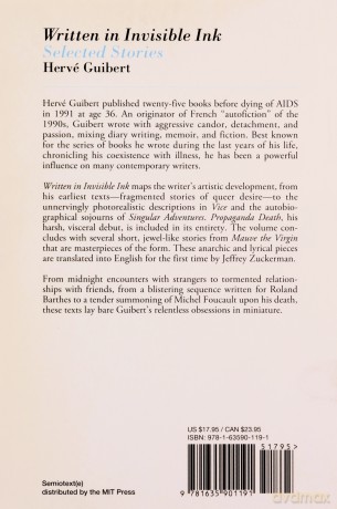 Written In Invisible Ink - Herv Guibert [KSIĄŻKA]