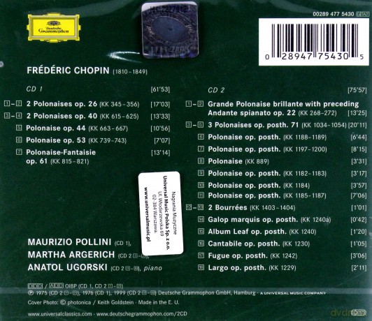 Maurizio Pollini: Chopin:Complete Polonaises [2CD]