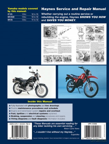 Yamaha Xt Sr125 Singles Update82 [KSIĄŻKA]