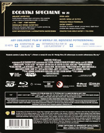 Wielki Gatsby 3D (2013) [Blu-Ray 3D]+[Blu-Ray]