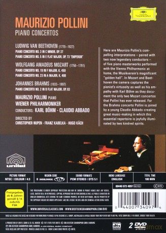 Pollini Maurizio: Piano Concertos:Beethoven,Mozart,Brahms [2DVD]
