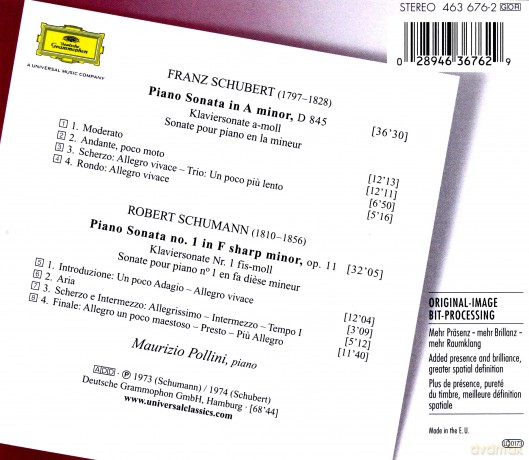 Maurizio Pollini: Schubert Schumann [CD]