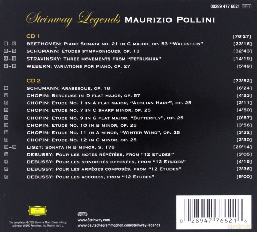 Maurizio Pollini: Steinway Legends (digipack) [2CD]