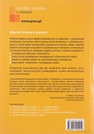 Algebra Liniowa W Zadaniach [KSIĄŻKA]